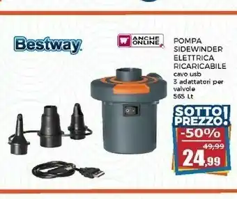 Happy Casa Bestway Pompa Sidewinder Elettrica Ricaricabile offerta
