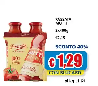 Il Gigante Mutti - Passata Di Pomodoro 800 G(ml) offerta