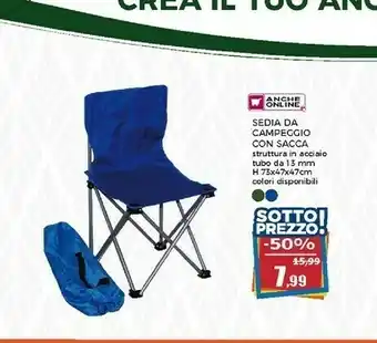 Happy Casa Happy Casa Sedia Campeggio Con Sacca offerta