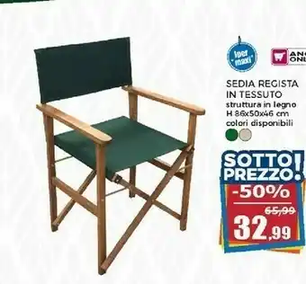Happy Casa Happy Casa Sedia Regista In Tessuto offerta