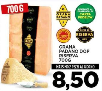 Interspar Grana Padano DOP Riserva 700g offerta
