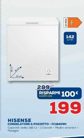 Hisense Congelatore A Pozzetto - Fc184dw1
