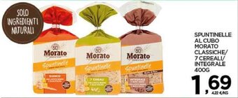 Interspar Morato Spuntinelle Al Cubo Classiche/7 Cereali/Integrale 400g offerta
