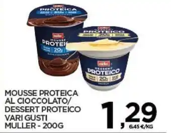 Interspar Muller Mousse Proteica Al Cioccolato/Dessert Proteico vari gusti 200g offerta