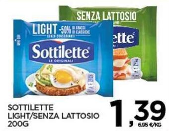 Interspar Sottilette Light/Senza Lattosio 200g offerta