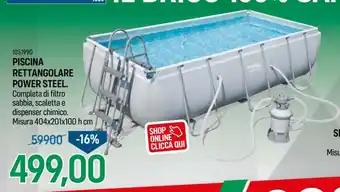 Cfadda 1051990 Piscina Rettangolare Power Steel 404x201x100 h cm offerta