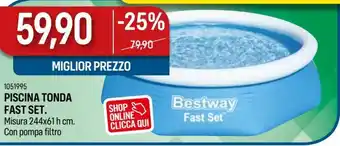 1051995 Piscina Tonda Fast Set 244x61 h cm