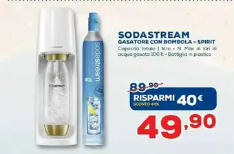 Euronics Sodastream Gasatore Bombola Spirit offerta