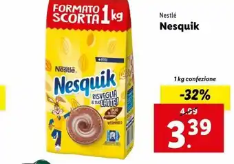 Lidl Cacao in polvere nesquik 1kg offerta