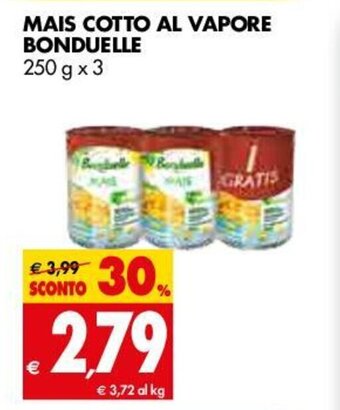 Tigros Mais Cotto Al Vapore Bonduelle 250gx3 offerta