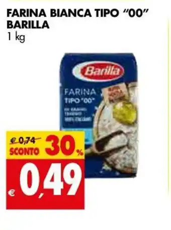 Tigros Farina Bianca Tipo 00 Barilla 1kg offerta
