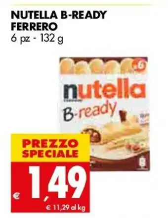 Tigros Nutella B-Ready Ferrero 132g offerta