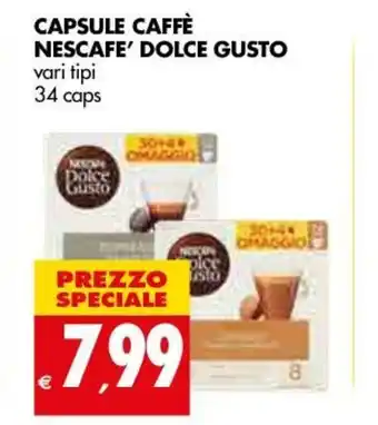 Tigros Capsule Caffé Nescafé Dolce Gusto offerta