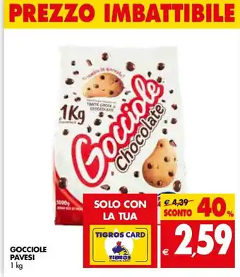 Tigros Gocciole Pavesi 1kg offerta