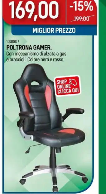 Cfadda 1001807 Poltrona Gamer offerta