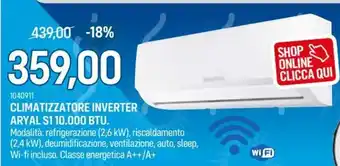1040911 Climatizzatore Inverter Aryal S1 10.000 BTU.