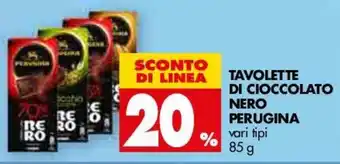 Tigros Tavolette Di Cioccolato Nero Perugina vari tipi 85g offerta