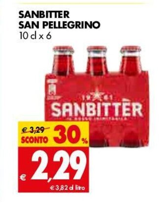 Tigros Sanbitter San Pellegrino 10 cl x 6 offerta