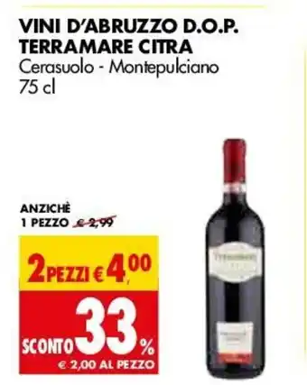 Vini D'Abruzzo D.O.P. Terramare Citra Cerasuolo - Montepulciano 75cl