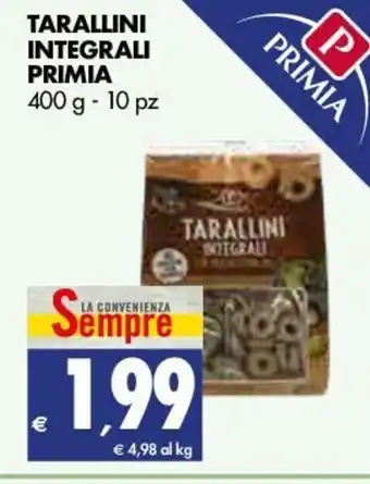 Tigros Tarallini Integrali Primia 400g - 10 pz offerta