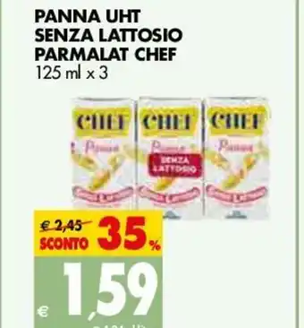 Tigros Panna UHT Senza Lattosio Parmalat Chef 125mlx3 offerta