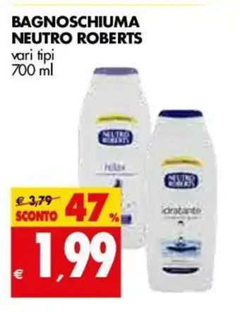 Tigros Bagnoschiuma Neutro Roberts 700ml offerta