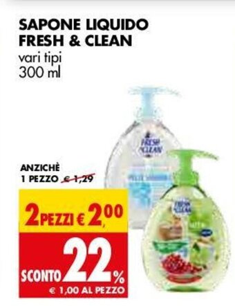Sapone liquido Fresh & CLean 300ml