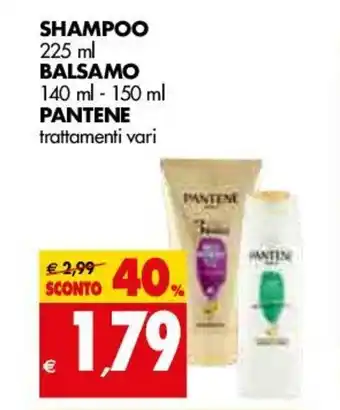 Tigros Shampoo 225ml Balsamo 140-150ml Pantene offerta