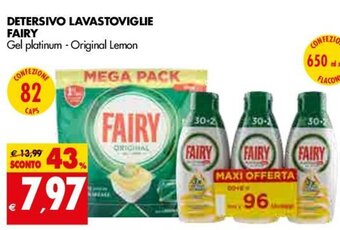 Tigros Detersivo Lavastoviglie Fairy offerta
