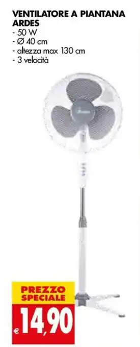 Tigros Ventilatore A Piantana Ardes offerta