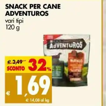 Tigros Snack Per Cane Adventuros 120g offerta