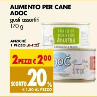 Tigros Alimento Per Cane Adoc 170g offerta