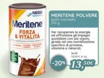 Coop Meritene Polvere gusto cioccolato 270 g offerta