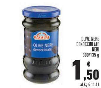 Conad Neri Olive Nere Denocciolate 300/135 g offerta