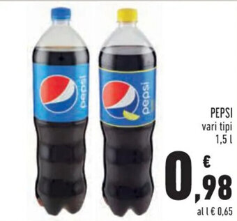 Conad Pepsi vari tipi 1,5 L offerta