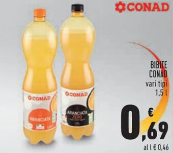 Conad Bibite Conad vari tipi 1,5 L offerta