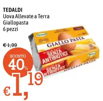 Famila Tedaldi Uova Allevate a Terra Giallopasta 6 pezzi offerta