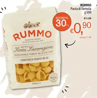 Famila Rummo Pasta di Semola g 500 offerta