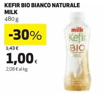 Ipercoop Kefir bio bianco naturale milk offerta