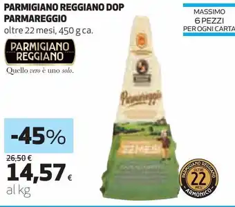 Ipercoop Parmigiano reggiano dopo parmareggio offerta