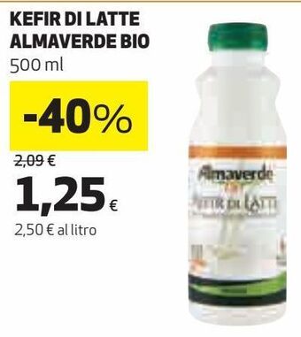 Ipercoop Kefir di latte almaverde bio offerta