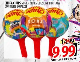 Chupa Chups Super Cities Edizione Limitata Contiene 20 pezzi