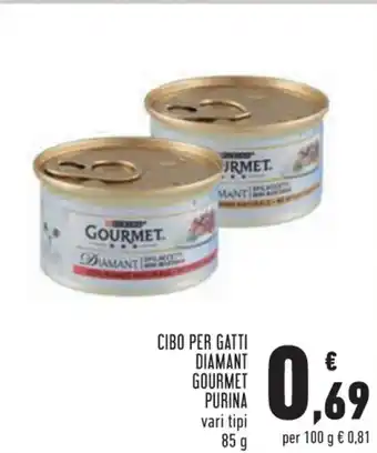 Conad Purina Gourmet Cibo per Gatti Diamant vari tipi 85 g offerta