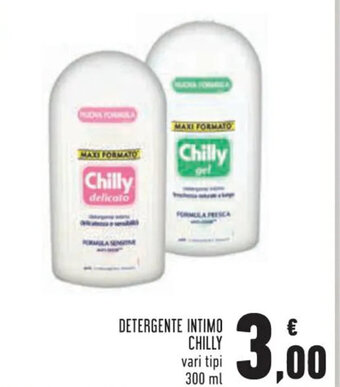 Conad Chilly Detergente Intimo vari tipi 300 ml offerta