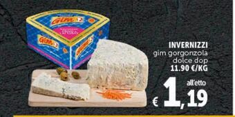 Deco Superstore Invernizzi gim gorgonzola dolce dop offerta