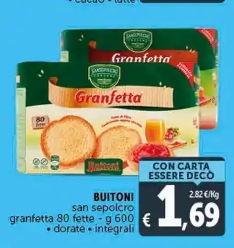 Deco Market Buitoni san specolcro granfetta 80 fette g 600 offerta