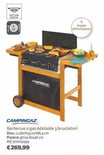 Bricocenter Barbecue a gas adelaide 3 bruciatori offerta