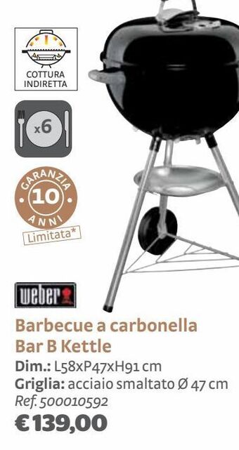 Bricocenter Barbecue a carbonella bar b kettle offerta
