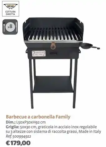Bricocenter Barbecue a carbonella family offerta