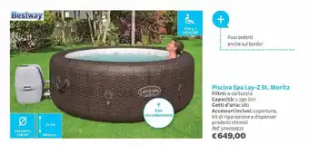 Bricocenter Bestway piscina spa lay-z st. moritz offerta